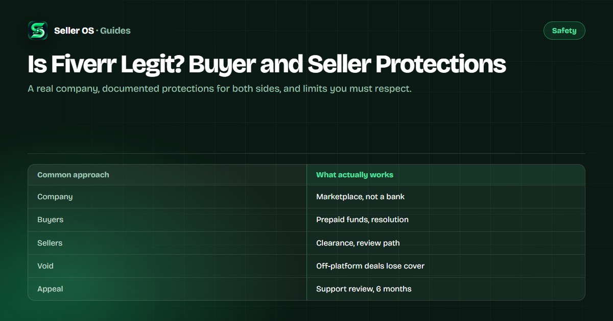 Balanced diagram of buyer fund protection on one side and seller fund protection on the other