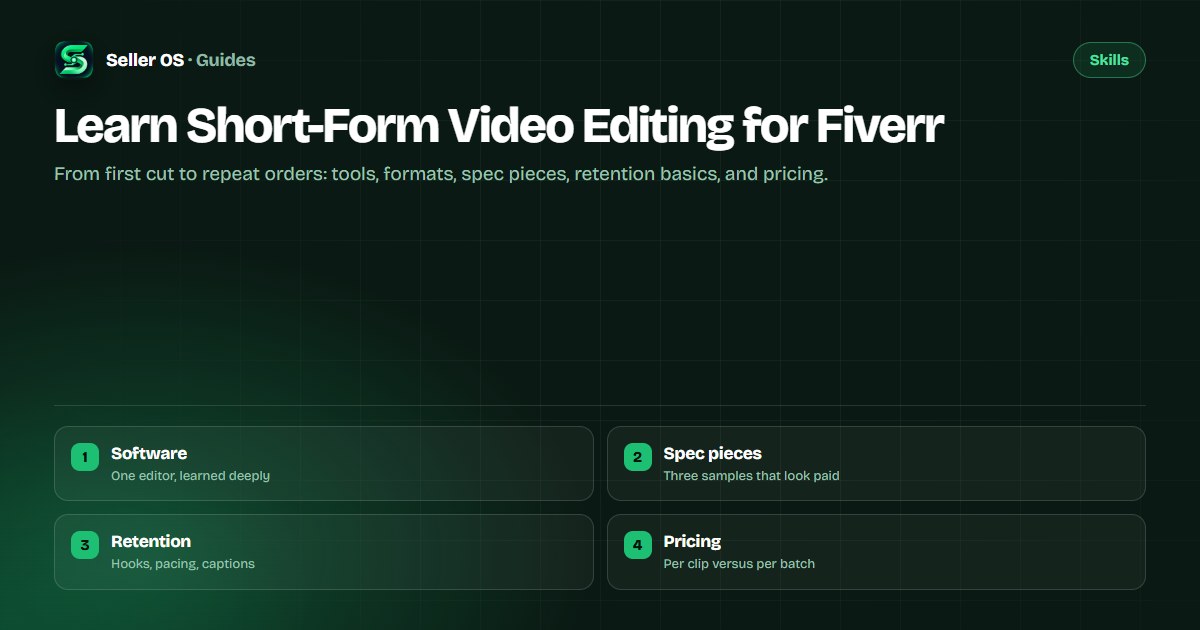 Cover showing a short-form video timeline with captions, cuts, and hooks arranged for reels and shorts editing